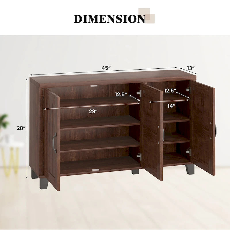 Buffet 3 portes, bahut, meuble de rangement, console