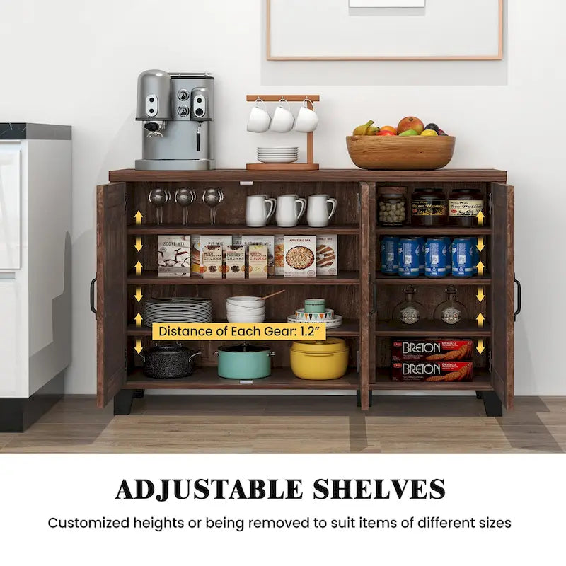 Buffet 3 portes, bahut, meuble de rangement, console