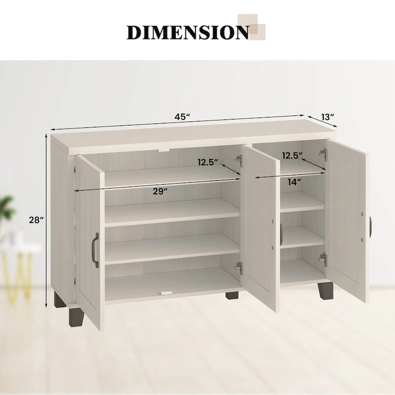 Buffet 3 portes, bahut, meuble de rangement, console