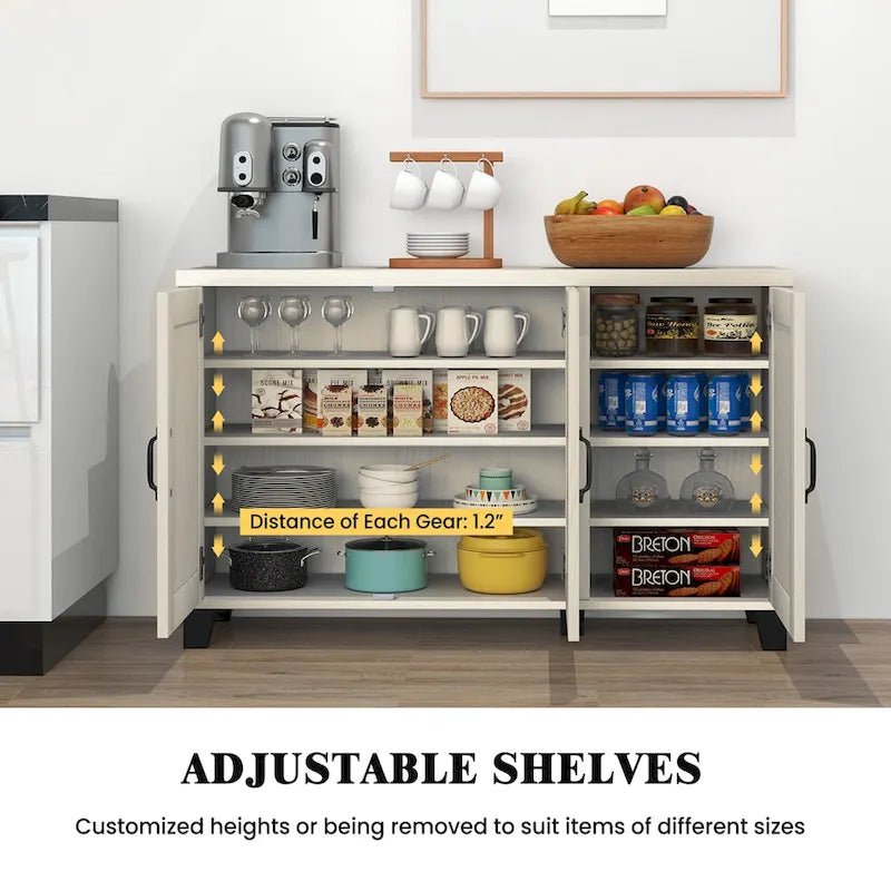 Buffet 3 portes, bahut, meuble de rangement, console
