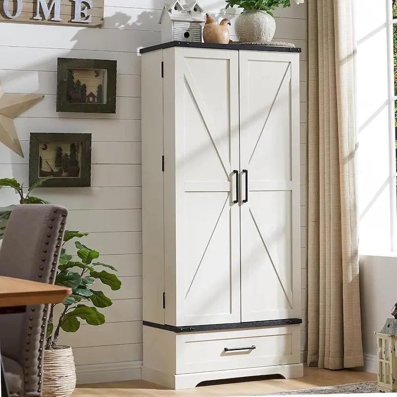 Armoire de rangement haute pour cuisine de ferme de 72 po, armoire de rangement haute, placard - S.O.