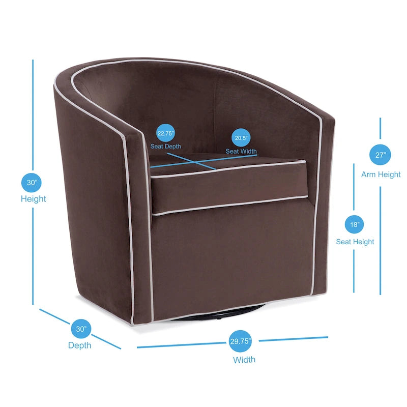Chaise pivotante Kenton style tonneau