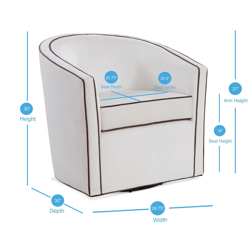 Chaise pivotante Kenton style tonneau