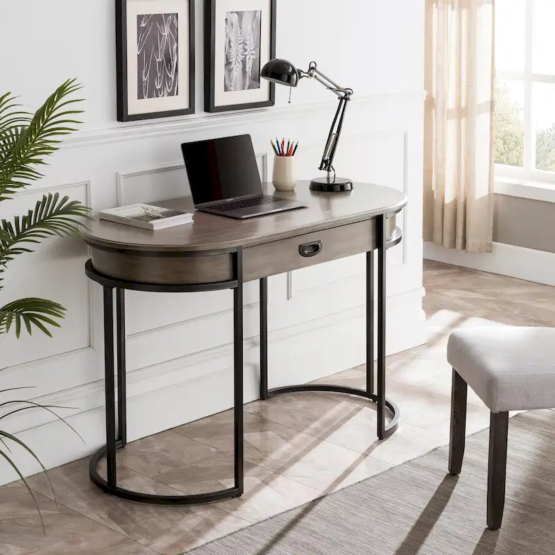 Bureau contemporain avec pieds en métal ovales
