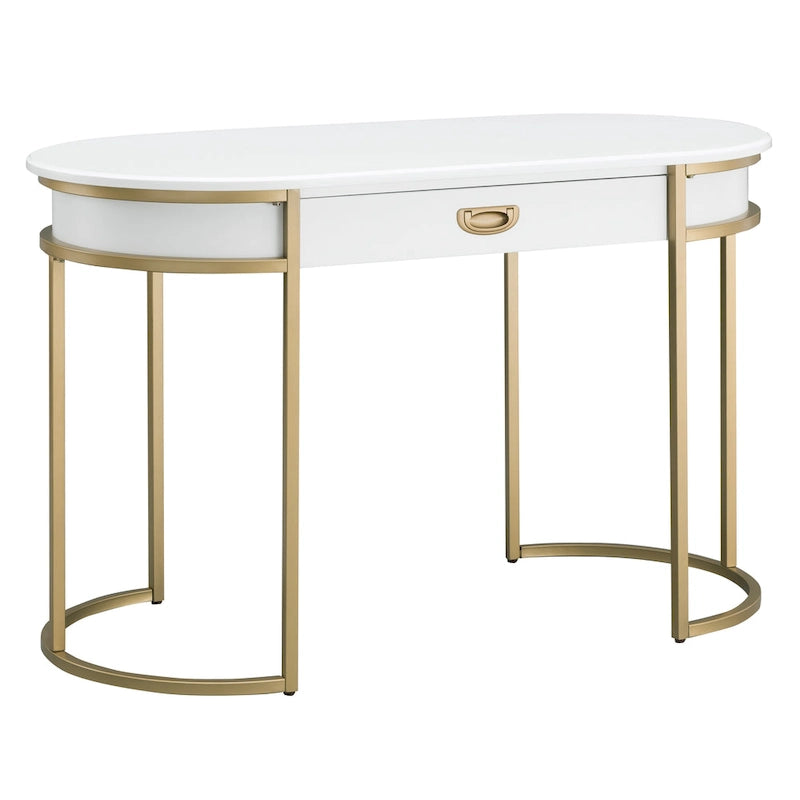 Bureau contemporain avec pieds en métal ovales