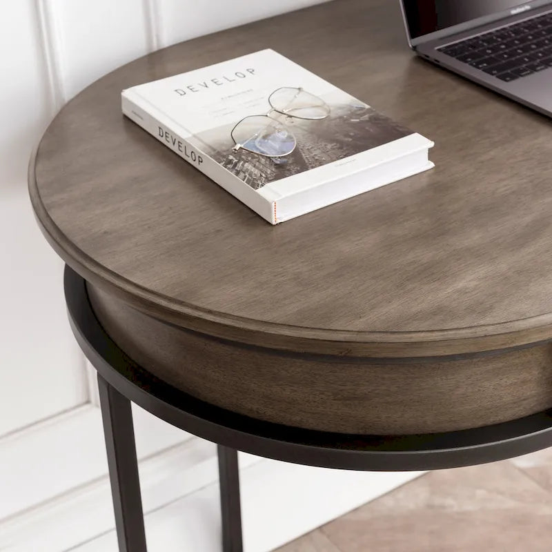 Bureau contemporain avec pieds en métal ovales