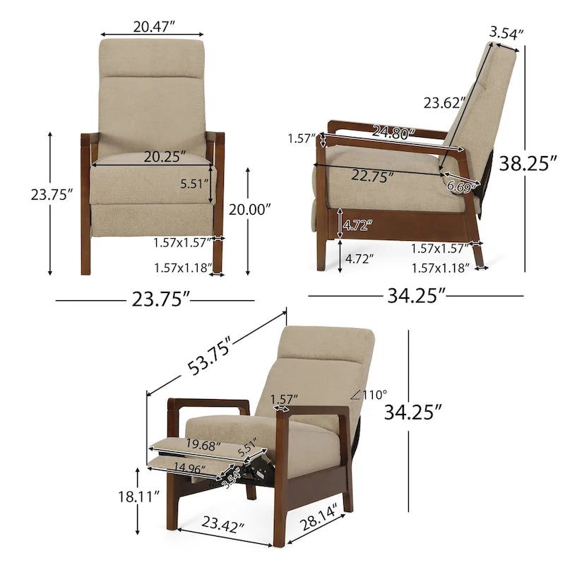 Fauteuil inclinable Neihart Waterfall à dossier repoussant