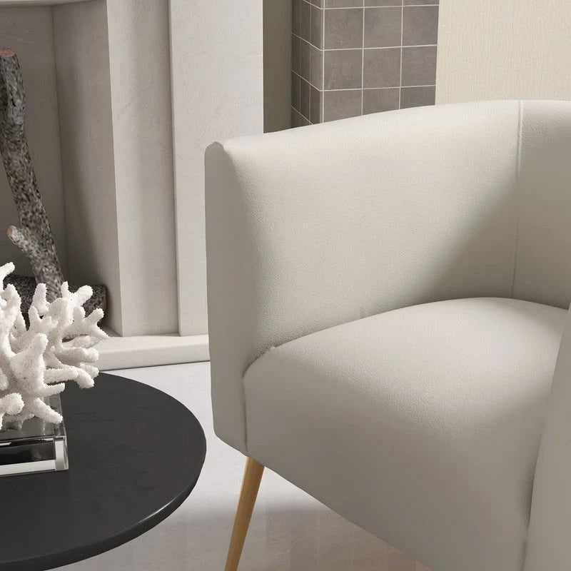 Fauteuil d'appoint rond en velours, style Mid-Century Modern, pour salon, lot de 2