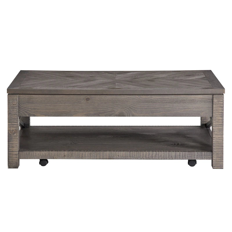 Table basse relevable Dawson en bois flotté vieilli