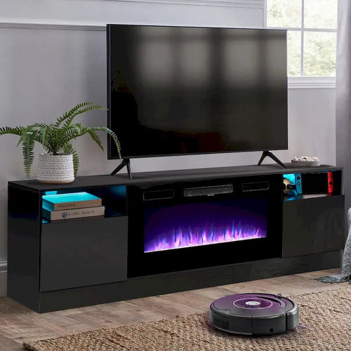 Meuble TV de 70 po avec foyer électrique de 36 po