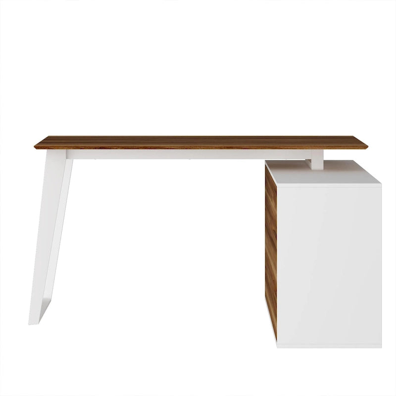 54,3 Bureau d'angle avec tiroirs et meuble pour ordinateur de bureau