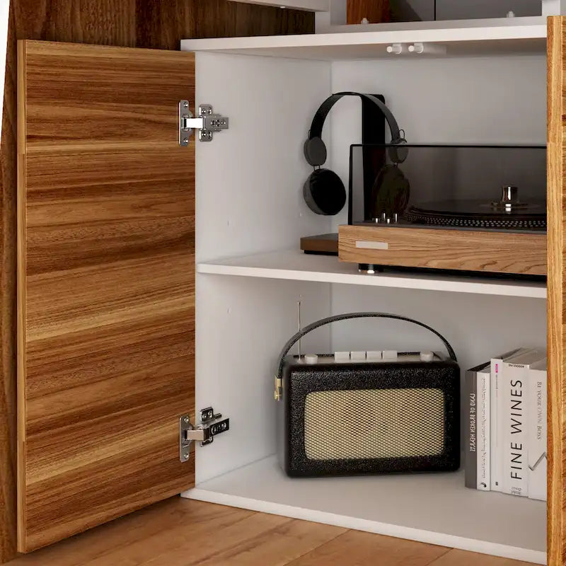 54,3 Bureau d'angle avec tiroirs et meuble pour ordinateur de bureau
