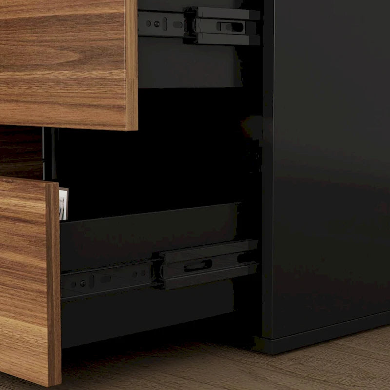 54,3 Bureau d'angle avec tiroirs et meuble pour ordinateur de bureau