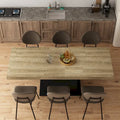 Table de salle à manger extensible 63-78,7 po, table de réunion de bureau au fini bois