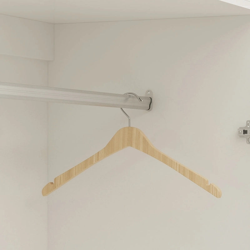 Armoire moderne autoportante avec penderie haute, coloris blanc – 93.7H