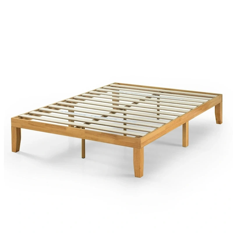 Lit plateforme en bois massif naturel de 14 pouces