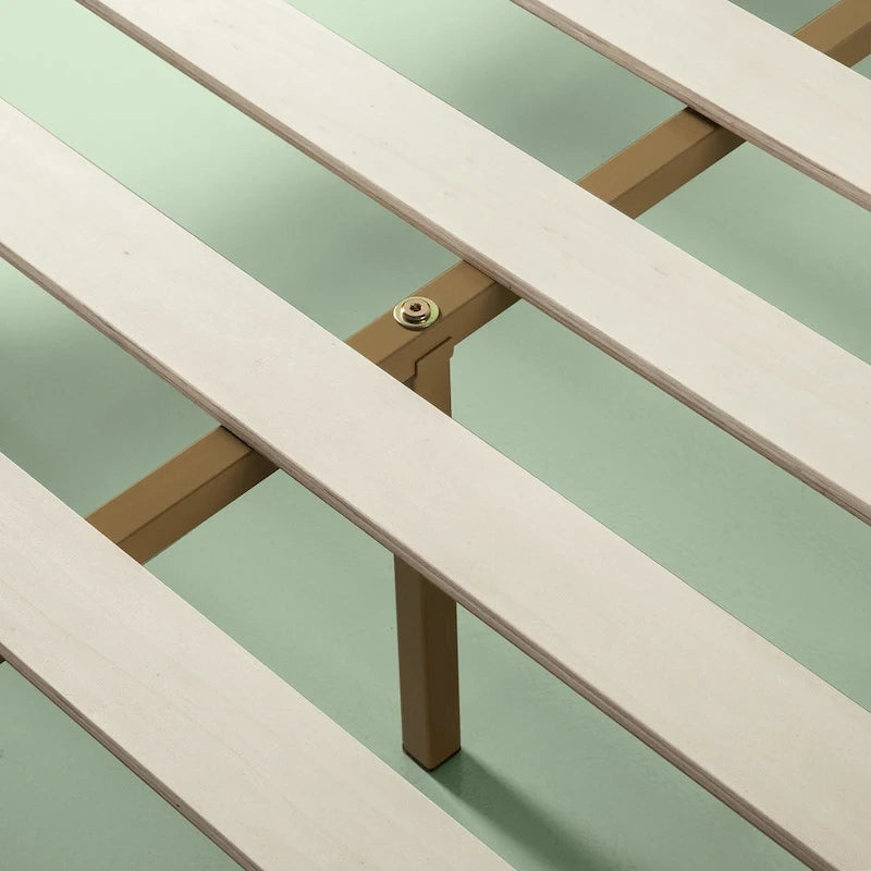 Lit plateforme en bois massif naturel de 14 pouces