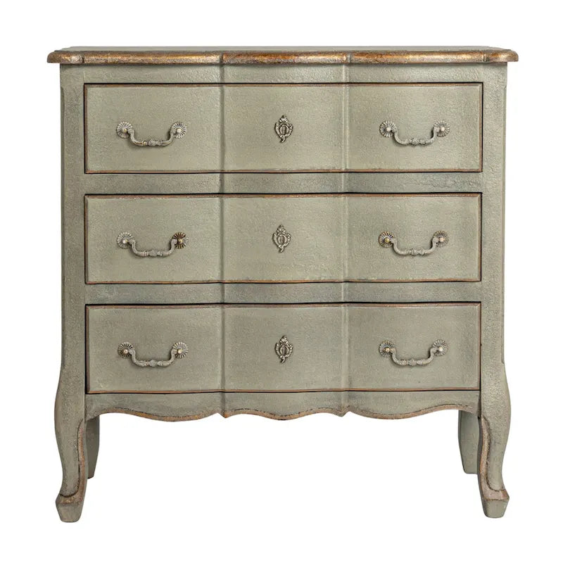 Commode en bois vieilli à 3 tiroirs
