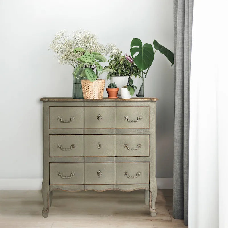 Commode en bois vieilli à 3 tiroirs
