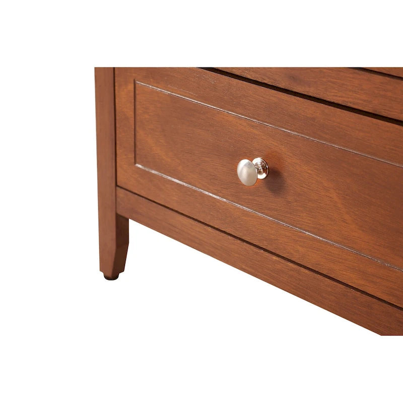Table de chevet extra durable – Plaqué bois véritable et tiroirs assemblés à queue d'aronde