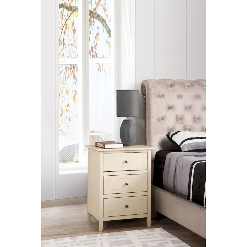 Table de chevet extra durable – Plaqué bois véritable et tiroirs assemblés à queue d'aronde