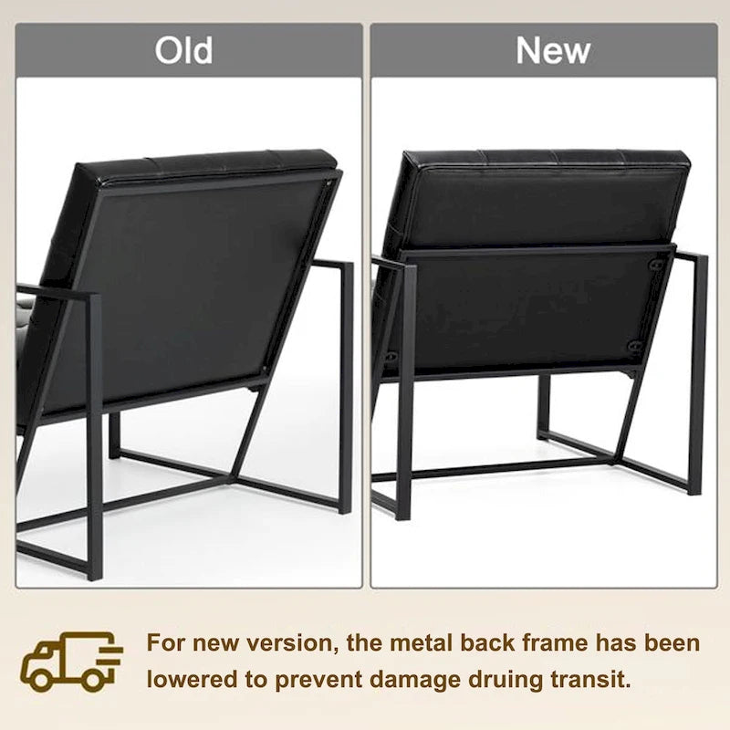 de 2 fauteuils d'appoint touffetés en similicuir de style Mid-Century 29,25W