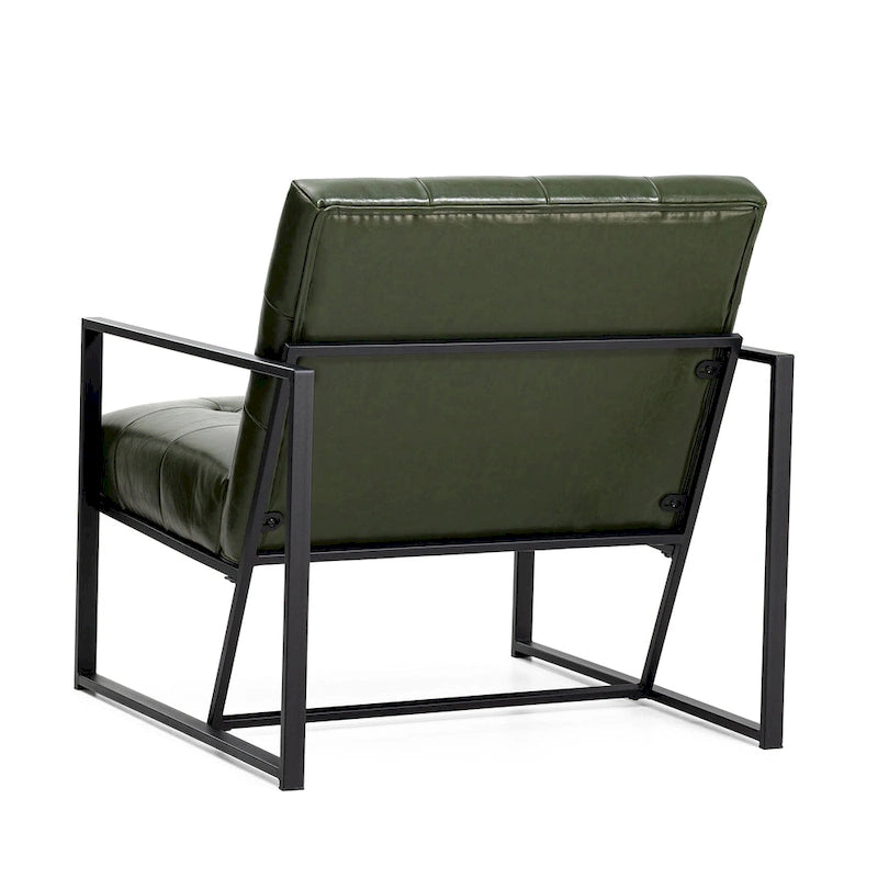 de 2 fauteuils d'appoint touffetés en similicuir de style Mid-Century 29,25W