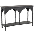 Console de table 1 étagère en bois avec arches - Noire -