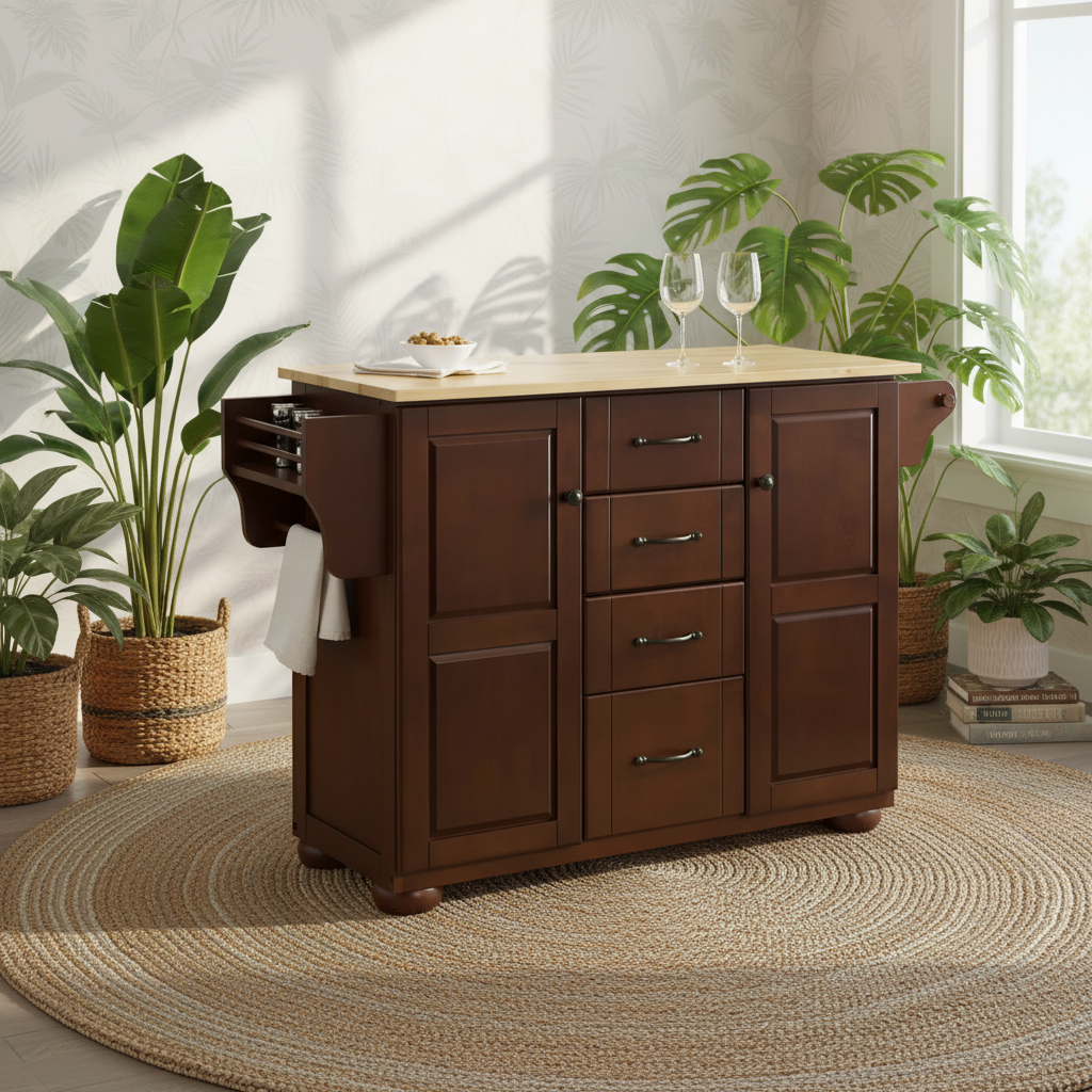 Eleanor Kitchen Island - Tropical Summer Style