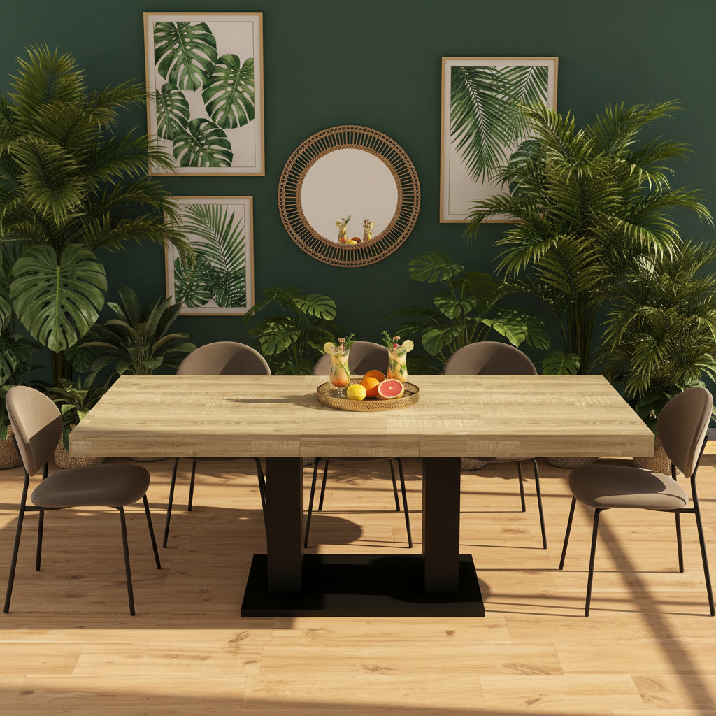 Side View Tropical Dining Table